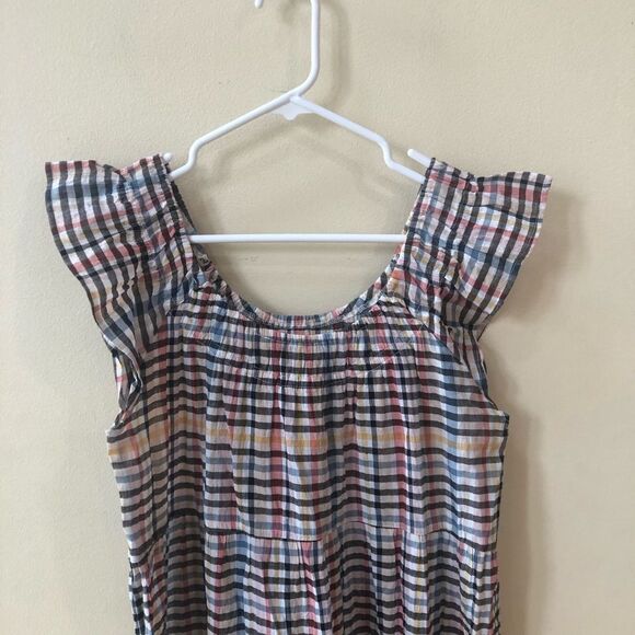 Loft Flutter Sleeve Tiered Midi Dress - Picture 3 of 6